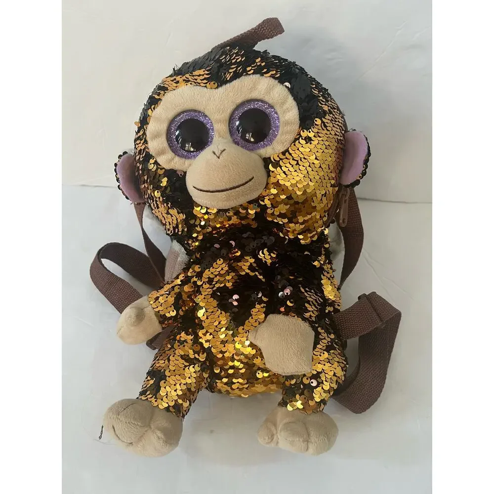 TY Fashion Flippy Sequin Backpack - COCONUT the Monkey